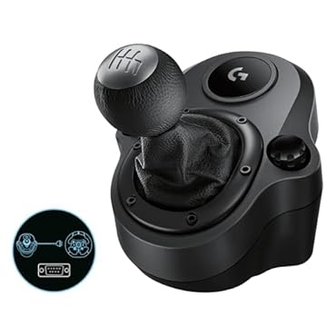 Câmbio Logitech G Driving Force - Compatível com Volantes Logitech G923, G29 e G920 para PS5, PS4, Xbox Series X|S, Xbox One e PC