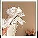 Lolita White Bowknot Lace Headband Headdress Gothic Vintage Lolita Lace Cosplay Hair Accessories for Women Girls Halloween Dance Tea Party Decoration
