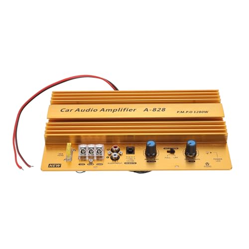 Amplificador de coche 12V 1280W de aleación de aluminio para altavoces de graves de 8-12 pulgadas 2