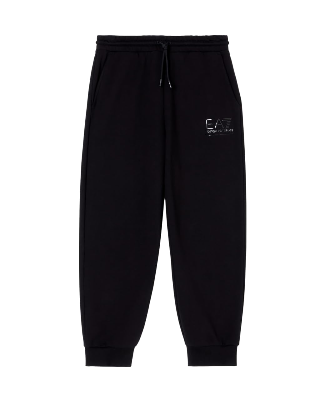 Emporio Armani Women's Black Ea7 7W000423 Visibility Jogger Trousers In Cotton Blend Plush, Xs