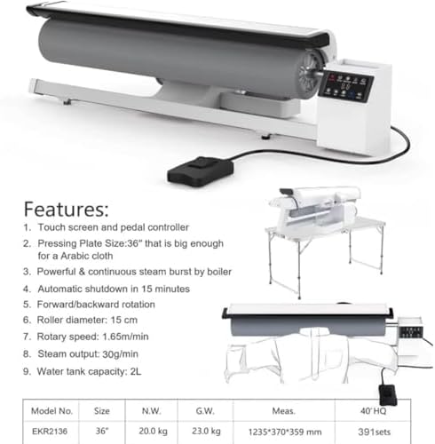Commercial Rotary Ironing Machine - Digital Press for Efficient Laundry Care - Ideal for Pillowcases, Napkins, and Fabrics - 220V Fabricer