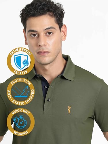 Image of STELLERS Men's Premium Regular Fit Polo T-Shirt's |Feather Touch Feel | Odour Resistant| Anti-Static| Wrinkle Free | Quick Dry | Stretchable | Lightweight | Sweat-Proof