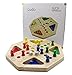 GICO Holz Ludo Spiel XL - das Brettspiel für die ganze Familie, stabile Ausführung. Bekanntes Gesellschaftsspiel Spiel für Jung und Alt mit großen Figuren-7957