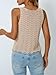 LILLUSORY Crochet Tops for Women Summer Vacation Outfits Beach Coverup Going Out Tie Front Spring Sweater Vest 2025 Fashion Apricot M