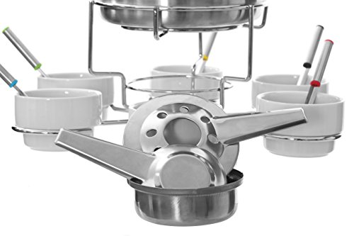 Fondue Premier Interior de queso y chocolate para mesa de comedor y cocina hogareña 3