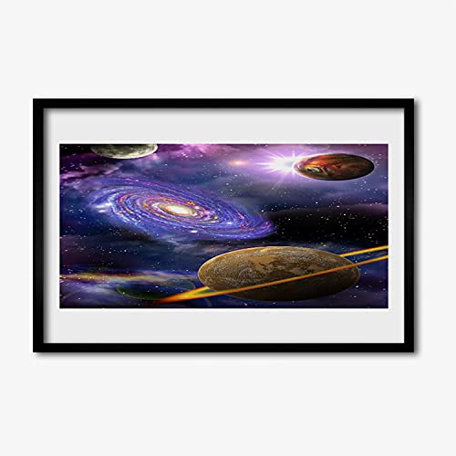 Photo cadre en MDF murale avec affiche encadrée 60x40 cm pour déco salon contemporain