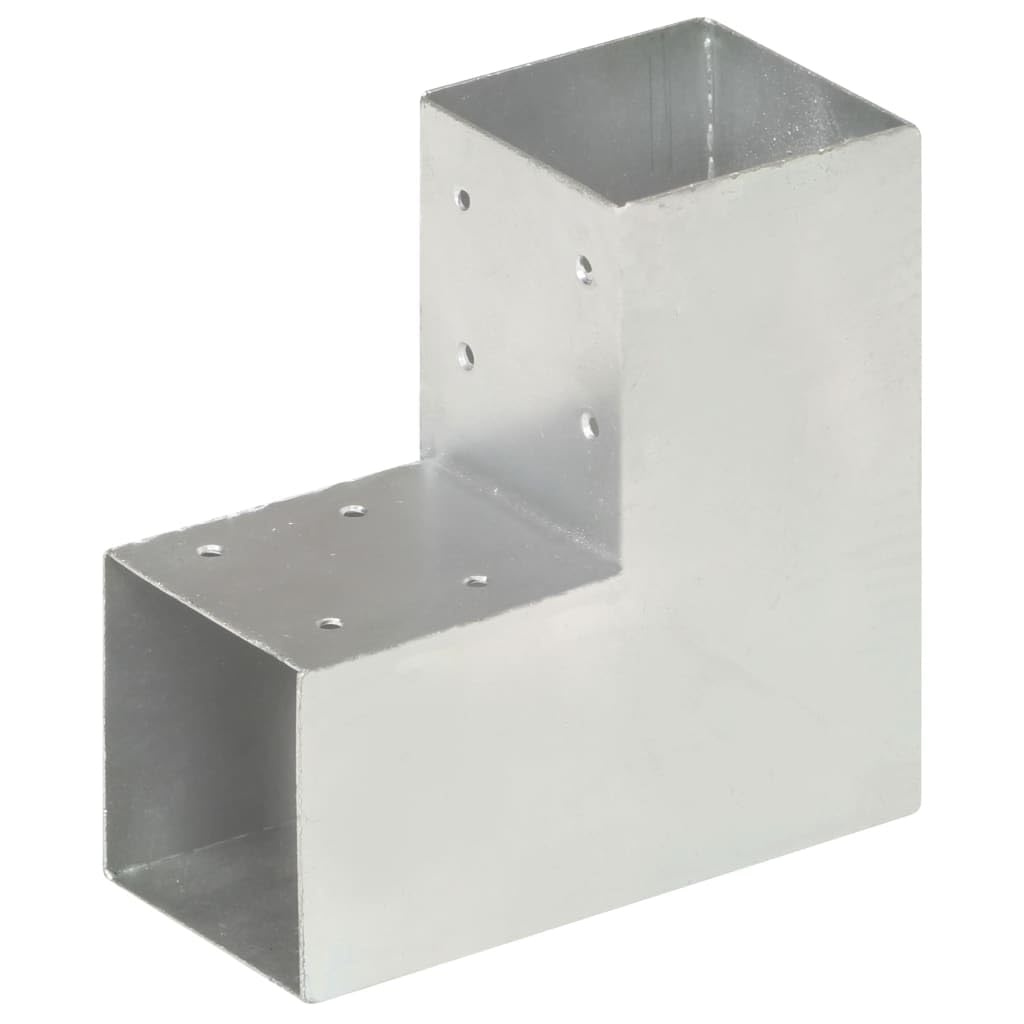 L-Form Pfostenverbinder 4 Stk 91 x 91 mm Verzinktes Metall | Galvanisch verzinkt, vorgebohrt, für quadratische Holzbalken, Außenbauten wie Pavillons