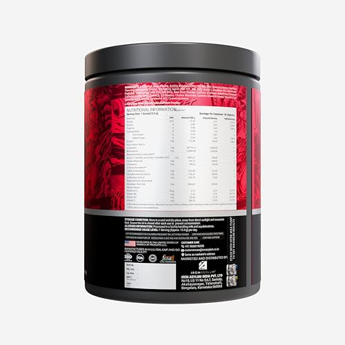 Image of ProSupps Hyde Nightmare Blood Berry Pre Workout Powder, 30 Servings | 6000 mg Citrulline, 3200 mg Beta-Alanine, Nootropics, Electrolytes, FSSAI Compliant, Banned-Substance Screened