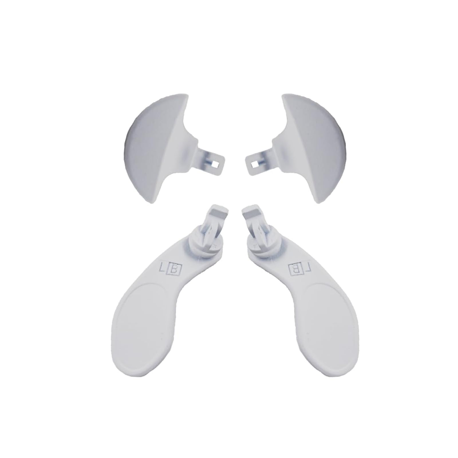 4 Piezas paletas de Controlador Edge para DualSense PS5 Edge Controller Paletas (Blanco)