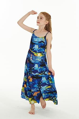 Image of Hawaii Hangover Family Matching Hawaiian Clothes, Sunset Blue | Family matching Hawaiian outfits, Sunset Blue, lightweight rayon, machine washable, tropical print, luaus, cruises