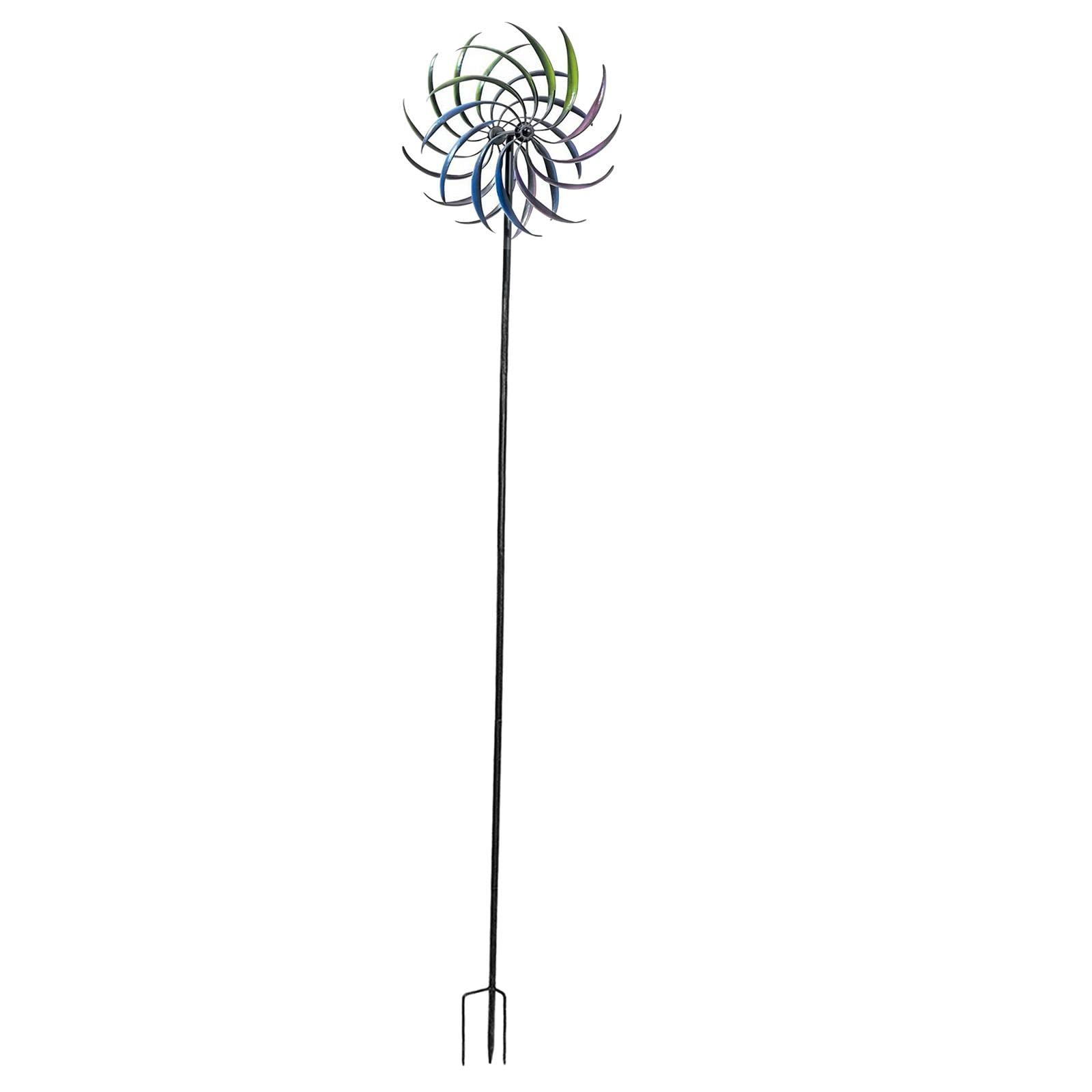 Iron Wind Spinner Decorative Double-Layer Windmill Patio Sculpture Decor|Windmills & Wind Spinners|Home & Garden-picture-31