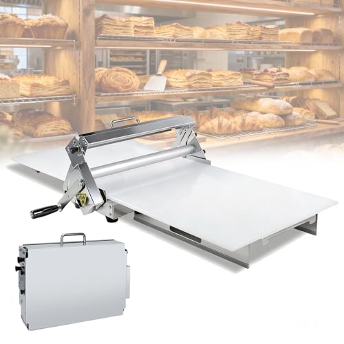vanenferse Laminadora Fondant, Máquina Laminadora Masa Manual Profesional, Máquina Plegable De Hojaldre De Sobremesa, para Mazapán Y Hojaldre, Máquina De Fondant Fácil Instalación