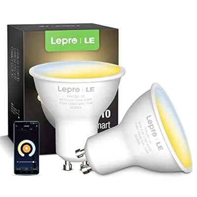 Lepro Alexa GU10 LED Light Bulbs - 50W Halogen Equivalent Smart GU10 Bulb Works with Alexa & Google Assistant,Voice and App Control,2700-6500K Tunable Track Light Bulb, No Hub Required, 2.4G WiFi Only