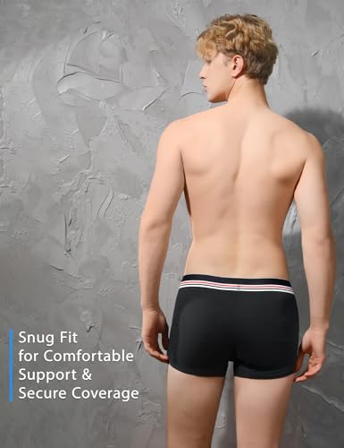 Carer 3 Pack Men's Incontinence Boxer Brief Washable Light & Thin Cotton Incontinence Pants with 80 ML Absorbent Pad Prevents Bladder Leaks Designed for Mild Incontinence