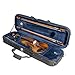 MI&VI NF-3001 Light Hard Violin Case 4/4 (Full Size) with Adjustable Straps | Velvet Plush Cushion | High-Density Foam | Hygrometer | Sheet Pocket (Black)