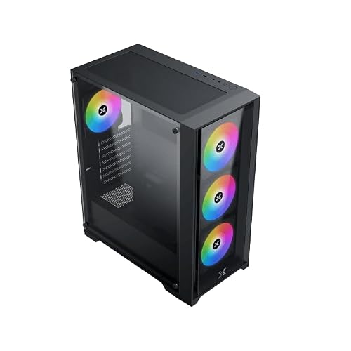 Xigmatek Quantum Case – Black, EATX, U3x1 & U2x2, Front Mesh Grill, Left 4PCS Z20A, ARGB Control PCB