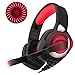 Produktbild PHOINKAS H-9 RED,Gaming Headset für PS4 PC Xbox One Nintendo Switch Mac,LED Light Gaming Kopfhörer mit Mikrofon, rot