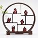 BRABUD Feng Shui 2in Red Resin Laughing Buddha Statue Figurines Set of 6 BS001