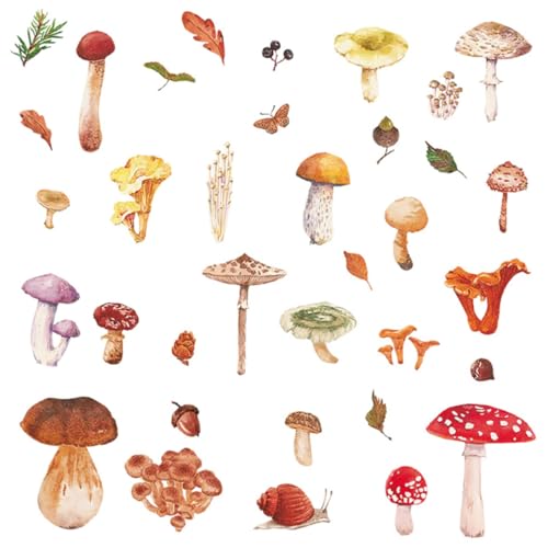 Sticker champignon Tofficu en PVC pour décoration murale - 2