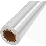 JOYIT 110 ft Cellophane Wrap Roll (35 in x 110 ft) - 3 Mil Thickness, Clear Bags, Wrapping Paper for Flower Gift Baskets (35 fold into 17.5)