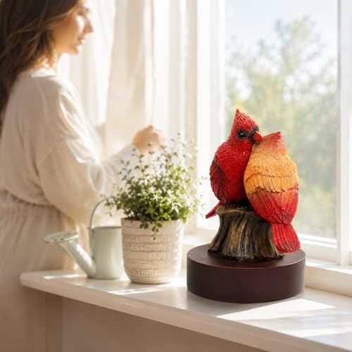 Figura Decorativa de Cardenal Rojo en Resina miniatura 5