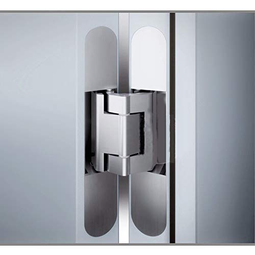 Tambee 7Inch Hidden Door Hinge Invisible Hinges For Doors Secret Door Hinges Concealed Door Hinge Hidden Hinges For Secret Doors 3 Way Adjustable Butt Hinge 2Pcs #TOP7