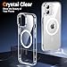 Temdan for iPhone 12 Mini Case & iPhone 13 Mini Case Clear with Screen Protector, Compatible with Magsafe, Anti-Yellowing, Military-Grade Protection, Shockproof Slim Magnetic Phone Case Cover