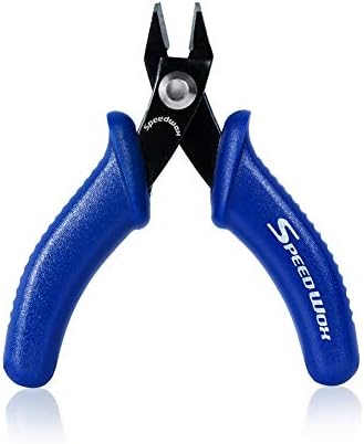 SPEEDWOX 3 Inches Flush Cut Wire Cutters Small Flush Cutter Pliers Diagonal Side Cutting Plier Mini Electronic Scissors Micro Shear Internal Spring Precision Fine Pliers Jewelry Making Tool