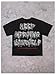 VIPWOLF Men's Graphic Y2K Shirt Short Sleeve Round Neck Regular Fit T-Shirts Black and Grey Medium