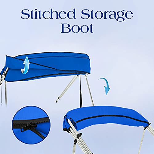 image for KING BIRD 3-4 Bow Bimini Boat Top Cover Sun Shade Boat Canopy Waterpro