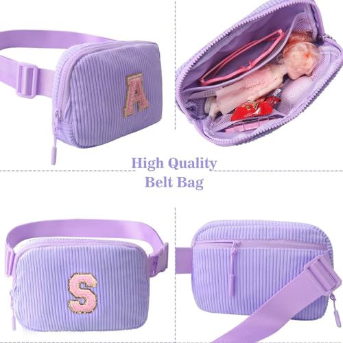 Image of Belt Bag for Girls Gifts - Birthday Gifts for Teenager, Personalized Gifts for Mom Freind Sister Teacher, Graduation GiftsInitial Crossbody Bag Belt Bag for Women V