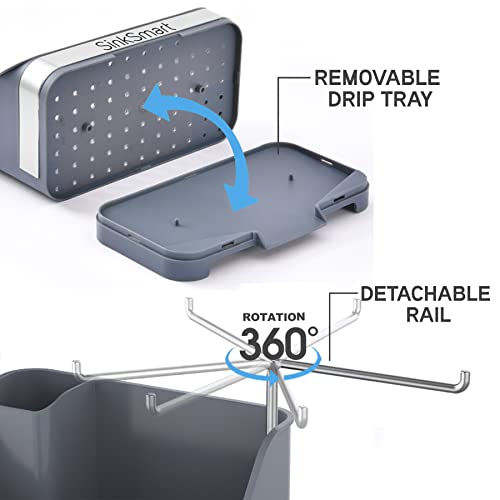 SinkSmart Sink Caddy Kitchen Organiser - Large Capacity for Kitchen Cleaning Tools - With Removable Drip Tray - Image 3