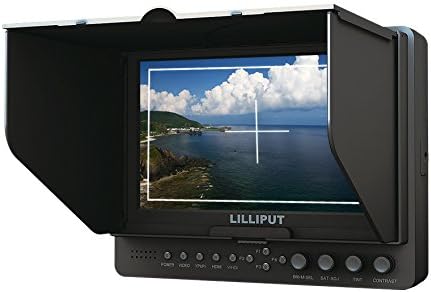 Professional Lilliput 7'' 665/s/p Color TFT LCD Monitor with Hdmi Inuput and Output, Ypbpr, Av, Hd-sdi Input , Hd-sdi Output / with F-970 & Qm91d Battery Plate + Sun Shade Cover + Free Hot-shoe Mount/ 4 NEW Function: Peaking Filter , False Color Filter, Zebra Exposure, Brightness Histogram / for Dslr Camera with Hdmi Port / Such As: Canon 5d Ii / 5d III / 7d / Nikon D800 / D800e / D7000 D4 Camera Etc By Viviteq