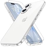 gogorelax for iphone 17 用 ケース クリア ガラスフィルム付き 耐衝撃 アイフォン17ケース 米軍MIL規格 耐久性 黄ばみ防止 アイホン17 カバー ワイヤレス充電対応 SGS認証 あいほん17スマホケース 6.3インチ 透明 ストラップホール付き