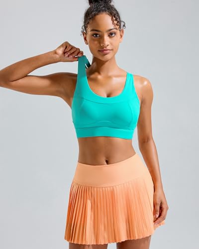 Image of RUNNING GIRL High Impact Sports Bra for Women,Criss-Cross Back Top with Moulded Cups Womens Sports Bra High Support