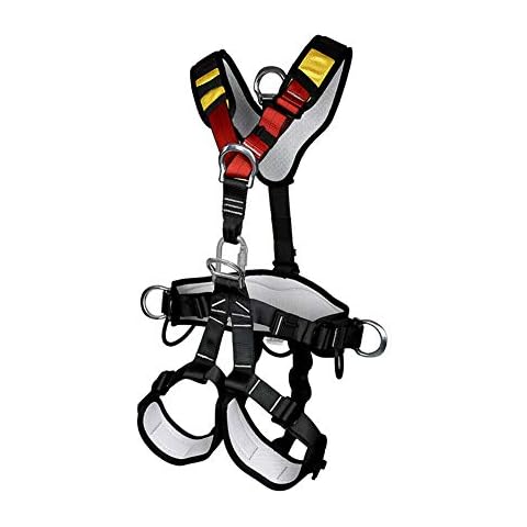 EUNEWR Vollkörper Auffanggurt Mit Brustschlaufen,Mehrzweck Klettergurt für Bergsteigen Baumklettern,Ganzkörper Sicherheitsgurt Absturzsicherung Körperklettergurt,für Bergsteigen Baumklettern Wanderung Cover