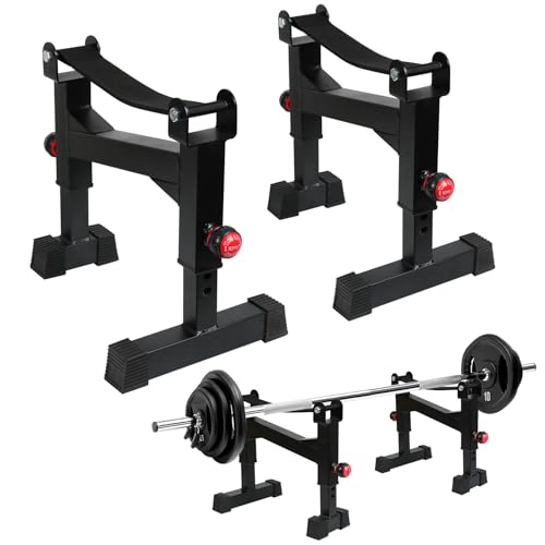 HUCOVIN Deadlift Jack Barbell Stand, Barbell Rack, Barbell B
