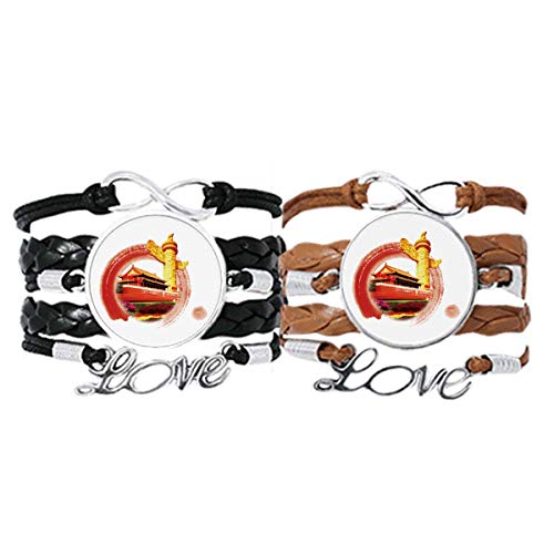 Bracelet en cuir Tiananmen Huabiao Diythinker cadeau idéal pour le patriotisme