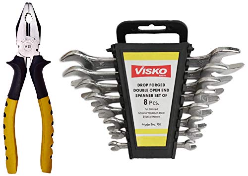 Visko Tools 201 8-inch Combination Plier (Yellow and Black) & Visko Tools...
