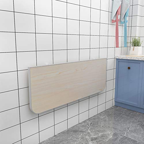 Table invisible murale multifonctions pliante en bois pour cuisine et bureau