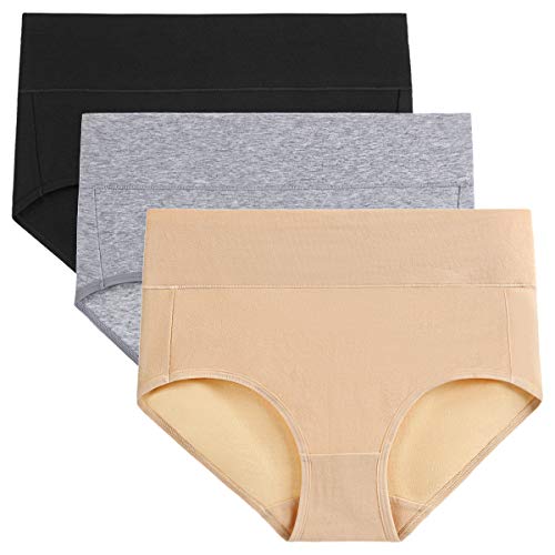 Image of wirarpa Women's Modal Underwear Soft High Waist Briefs Ladies Panties 4 Pack (Regular & Plus Size)