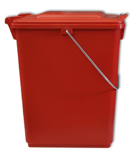 SULO Bio Boy 10 Liter mit Deckel und Henkel &ndash; Geruchsdicht und leicht Abwaschbar &ndash; Als Bio M&uuml;lleimer Komposteimer geeignet - Der Vorsortierbeh&auml;lter f&uuml;r die K&uuml;che Nicht nur f&uuml;r Biom&uuml;ll (rot)