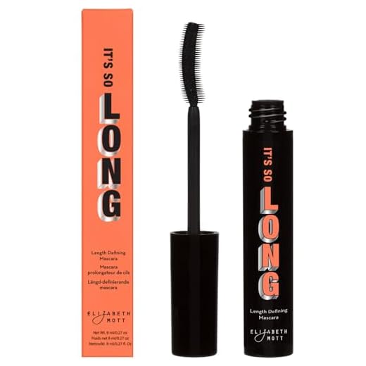 Elizabeth Mott - Black Lengthening Smudge Proof, Water-Resistant Mascara - Cruelty Free Liquid Lash Extending Tubing Mascara with C-curve Silicone Brush - Full Length No Clump, Flake - 8ml