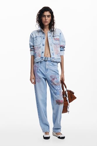 Desigual Women's Denim Jacket With Patches4