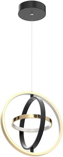 Miniatura 4 de Candelabro LED moderno para bricolaje, lámpara creativa ajustable para colgar, anillo redondo, 3 anillos, 4000 K, luz blanca cálida para comedor,