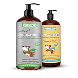 WONDER PAWS Liquid Glucosamine Superhero Drops Plus Omega Max Fish Oil - for Dog’s Mobility, Skin and Joint Care & Immune Support – Liquid Glucosamine 32 Ounces - Omega Max 16 Ounces
