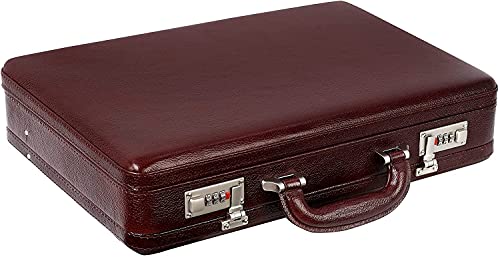 Leather Briefcase Attache Case for Men Full Grain Leather Briefcase Bag for Office Work Computer Attache Case DA Leather Villa Brown3