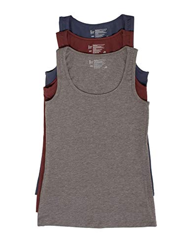 Image of Felina Stretch Layering Womens Tank Top - Seamless Cotton Tank Top for Women, Workout Top (3-Pack)