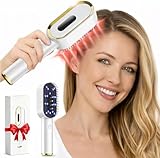 Uvsicsve Laser Hair Growth Comb - FDA Cleared 650nm LLLT Red Light Therapy for Thinning Hair Regrowth, Vibrating Scalp Massager Promotes Fuller, Thicker Hair Rechargeable for Men & Women - White