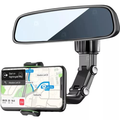 Suporte De Celular Para Retrovisor Espelho De Carro Multifuncional Clip Universal Giratório 360° GPS